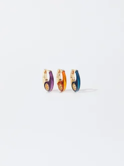 PARFOIS Conjunto De Aros Con Esmalte Multicor Best Sale