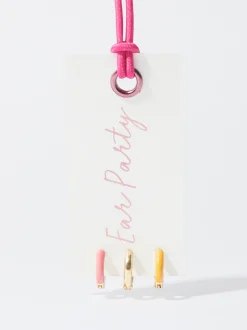 PARFOIS Conjunto De Aros Con Esmalte Multicor Online