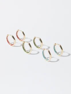 PARFOIS Conjunto De Aros Multicolor Multicor Clearance