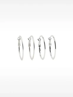 PARFOIS Conjunto De Aros s Plateado Best
