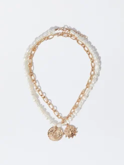 PARFOIS Conjunto De Collares Con Perla De Agua Dulce Blanco Hot