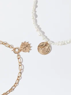 PARFOIS Conjunto De Collares Con Perla De Agua Dulce Blanco Hot