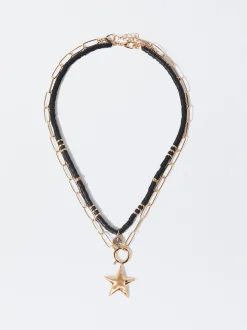PARFOIS Conjunto De Collares Con Estrellas Y Cristal Negro Shop