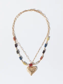 PARFOIS Conjunto De Collares Con Medall&oacute;n Coraz&oacute;n Multicor Fashion