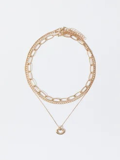 PARFOIS Conjunto De Collares s Dorado Fashion