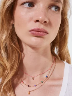 PARFOIS Conjunto De Collares Dorados Con Esmalte Multicor Hot