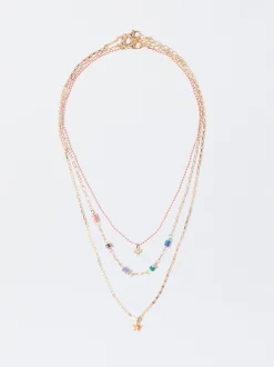 PARFOIS Conjunto De Collares Dorados Con Esmalte Multicor Hot