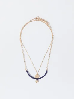 PARFOIS Conjunto De Collares Dorados Azul Cheap