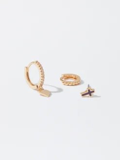 PARFOIS Conjunto De Pendientes Con Circonitas Multicor Clearance