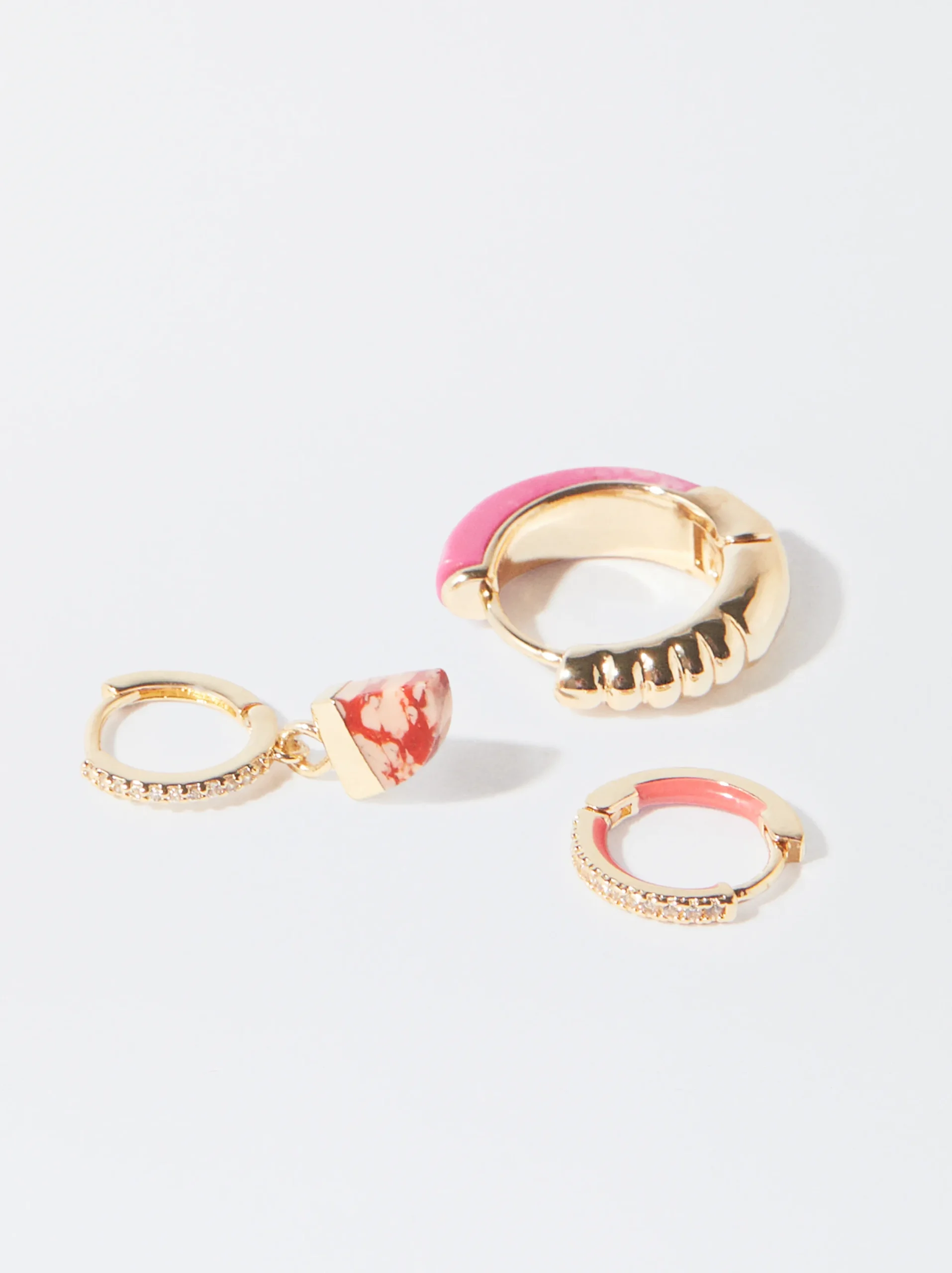 PARFOIS Conjunto De Pendientes Con Piedra Multicor Best Sale