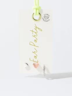 PARFOIS Conjunto De Pendientes Con Piedra Rosa Cheap