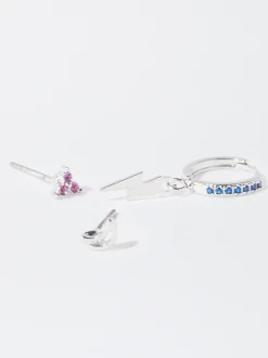 PARFOIS Conjunto De Pendientes Con Circonitas Multicor Online