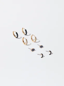 PARFOIS Conjunto De Pendientes Con Circonitas Multicor Best Sale