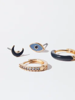 PARFOIS Conjunto De Pendientes Con Circonitas Multicor Best Sale