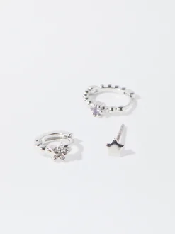 PARFOIS Conjunto De Pendientes Con Circonitas Multicor Best