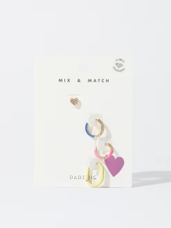 PARFOIS Conjunto De Pendientes Con Circonitas Multicor Discount