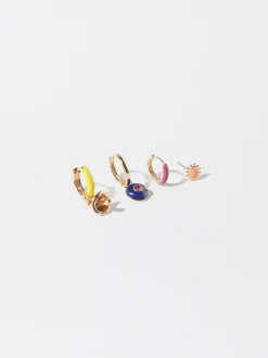 PARFOIS Conjunto De Pendientes Esmaltados Multicor Best Sale