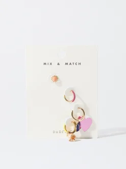 PARFOIS Conjunto De Pendientes Esmaltados Multicor Best Sale