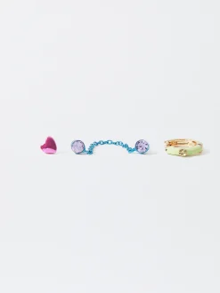 PARFOIS Conjunto De Pendientes Esmaltados Multicor Sale
