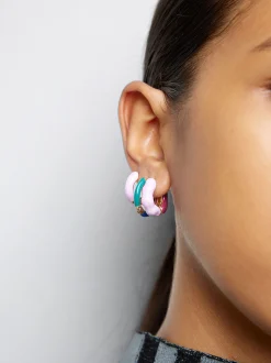 PARFOIS Conjunto De Pendientes Esmaltados Multicor Best Sale