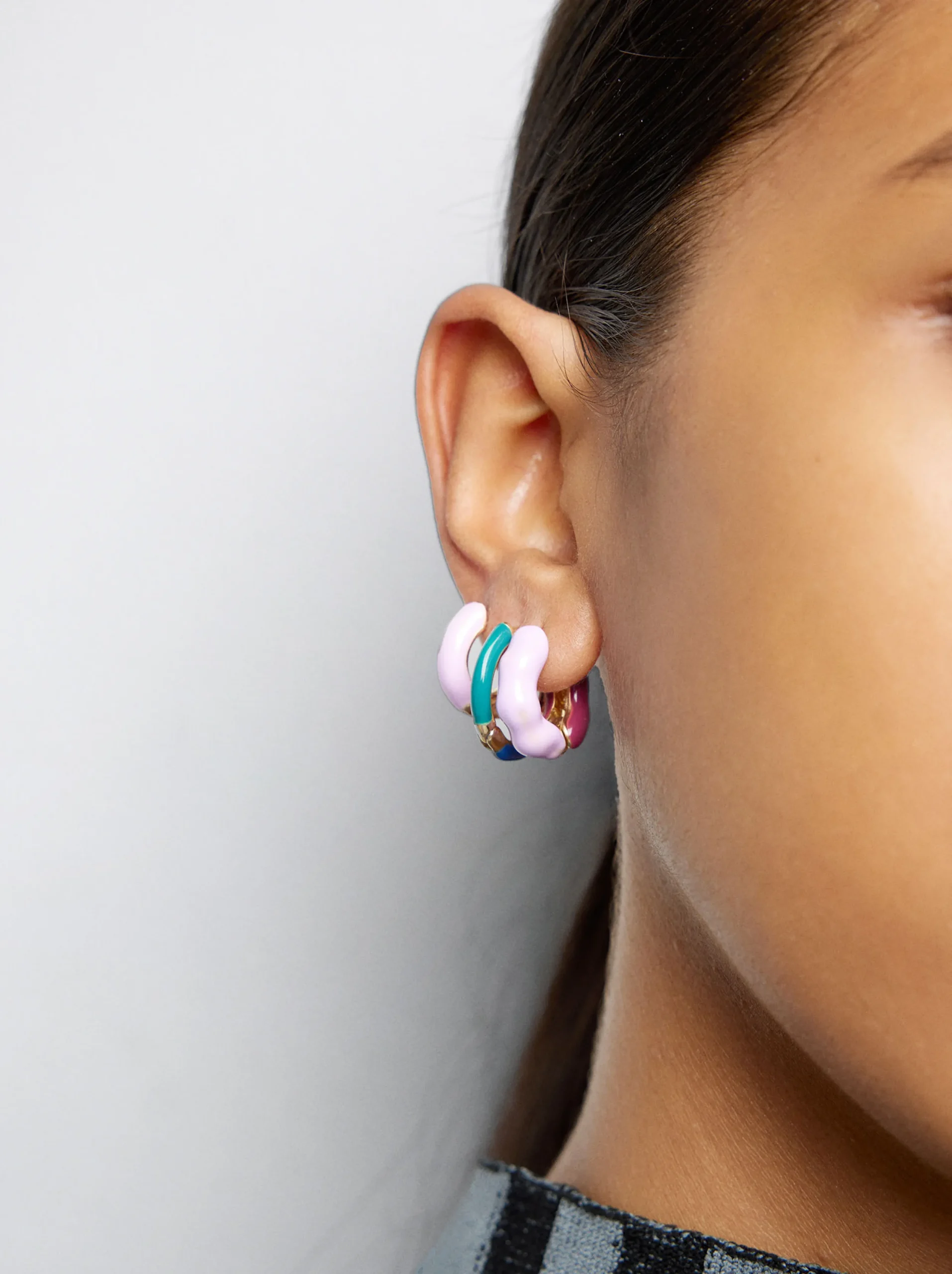 PARFOIS Conjunto De Pendientes Esmaltados Multicor Best Sale