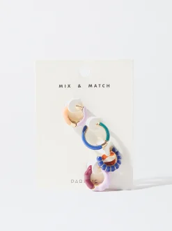 PARFOIS Conjunto De Pendientes Esmaltados Multicor Best Sale