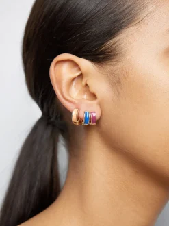 PARFOIS Conjunto De Pendientes Esmaltados Multicor Fashion