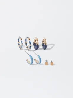 PARFOIS Conjunto De Pendientes Multicolor Multicor Flash Sale