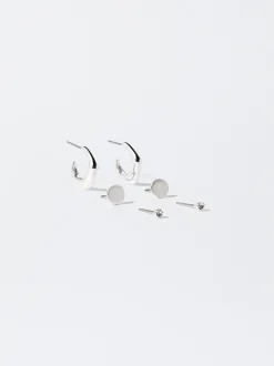 PARFOIS Conjunto De Pendientes s Plateado Best