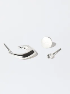 PARFOIS Conjunto De Pendientes s Plateado Best