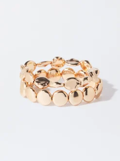 PARFOIS Conjunto De Pulseras El&aacute;sticas Dorado Best Sale