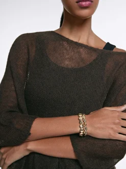 PARFOIS Conjunto De Pulseras El&aacute;sticas Dorado Best Sale