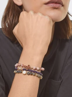 PARFOIS Conjunto De Pulseras El&aacute;sticas Con Piedra Multicor Clearance