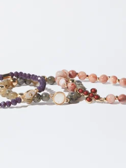 PARFOIS Conjunto De Pulseras El&aacute;sticas Con Piedra Multicor Clearance