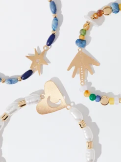 PARFOIS Conjunto De Pulseras Perlas Multicor Online