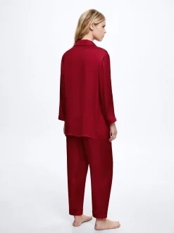 PARFOIS Conjunto Pijama Personalizable Con Antifaz Rojo Fashion