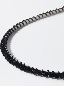 PARFOIS Diadema Fina Con Cristales Negro Fashion