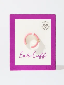 PARFOIS Ear Cuff Con Circonitas Fucsia Discount