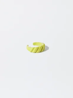 PARFOIS Ear Cuff Con Esmalte Beige New