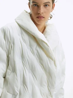 PARFOIS Exclusivo Online - Abrigo Largo Acolchado Blanco New