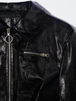 PARFOIS Exclusivo Online - Abrigo Charol Largo Negro Outlet