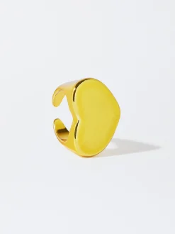 PARFOIS Exclusivo Online - Anillo Coraz&oacute;n Metalizado Dorado Discount