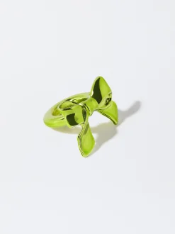 PARFOIS Exclusivo Online - Anillo Lazo Metalizado Verde Sale