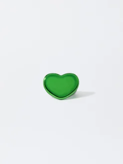PARFOIS Exclusivo Online - Anillo Coraz&oacute;n Metalizado Verde Cheap