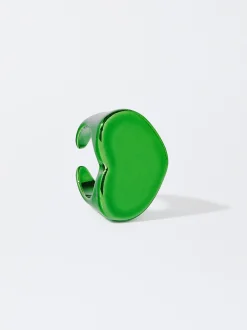 PARFOIS Exclusivo Online - Anillo Coraz&oacute;n Metalizado Verde Cheap