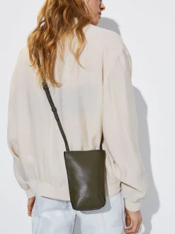 PARFOIS Exclusivo Online - Bolso Para M&oacute;vil De Piel Caqui New