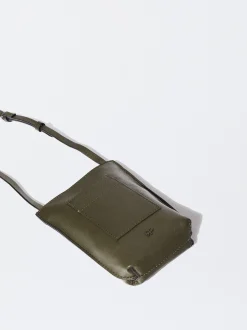 PARFOIS Exclusivo Online - Bolso Para M&oacute;vil De Piel Caqui New