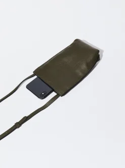 PARFOIS Exclusivo Online - Bolso Para M&oacute;vil De Piel Caqui New
