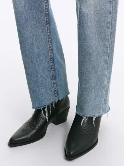 PARFOIS Exclusivo Online - Botín Cowboy De Piel Negro Best Sale