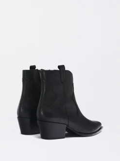 PARFOIS Exclusivo Online - Bot&iacute;n Cowboy De Piel Negro Best Sale